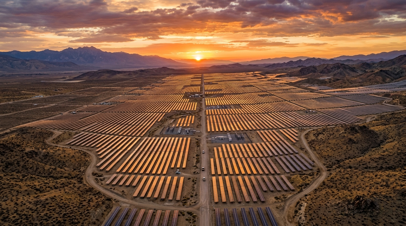 250 Acre Solar Farm Aerial